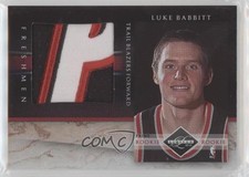 2010-11 Panini Limited Freshman Jumbo Materials Prime 15/25 Luke Babbitt #16 k5l