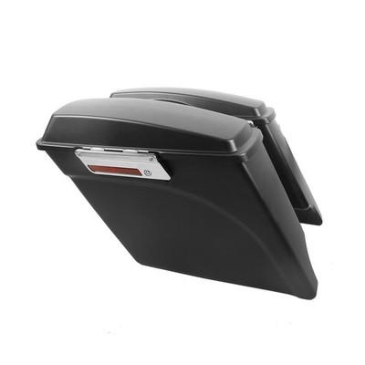 XFMT Motorcycle Saddlebags 5'' Stretched Saddle Bags Extended Hard Saddlebag W...