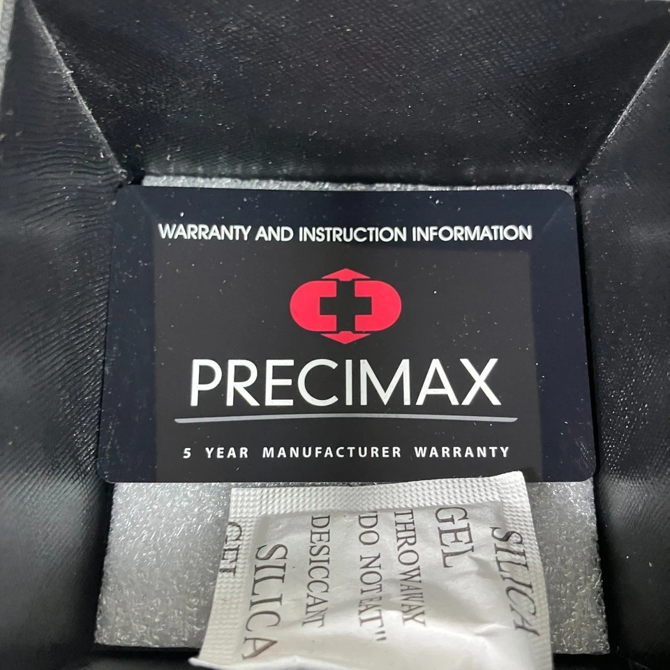 Reloj Swiss Precimax SP12164 para hombre acero inoxidable esfera negra caja de 47 mm y papeles Foto 4 de 4