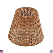 Aspen Creative Empire Rattan Spider Shade   6" Top, 10" Bottom, 8" Slant Design