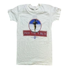 Vintage 1984 Los Angeles Olympics Pass the Torch T-shirt Size Medium Early Old