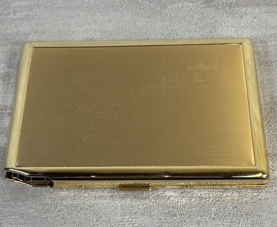 colibri lighter and cigarette case Vintage Colibri Gold Tone Cigarette & Lighter Case in Original Box
