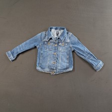 Gap Girls Denim Jacket XS 4-5 Years Blue Button Up Basic Casual Spring Fall