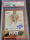 2025 Topps Chrome WWE Brinley Reece NXT Auto Red Geometric Refractor /5 PSA 9