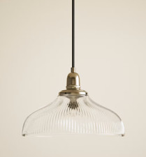 Ceiling light Marks and Spencer Antique Brass Glass Pendant FLORENCE OPEN BOX