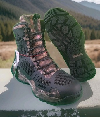 NIB Rocky Quickfire 9'' 600G Insulated Waterproof Hunting Boot, Realtree Camo 10W