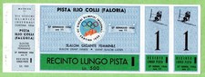 BIGLIETTO OLIMPIADI INVERNALI CORTINA 1956 FALORIA SCI SLALOM GIGANTE FEMMINILE