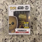 Funko Pop! Disney Star Wars Chewbacca Gold Chrome #63 2019 Galactic Convention