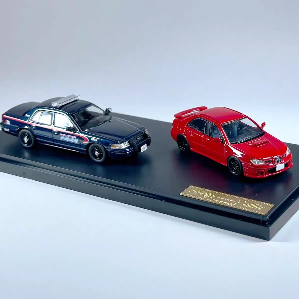 Rollin/Furuya 1/64 Ford Crown CV & Subaru Impreza Limited Diecast Car Set - Image 2 of 4
