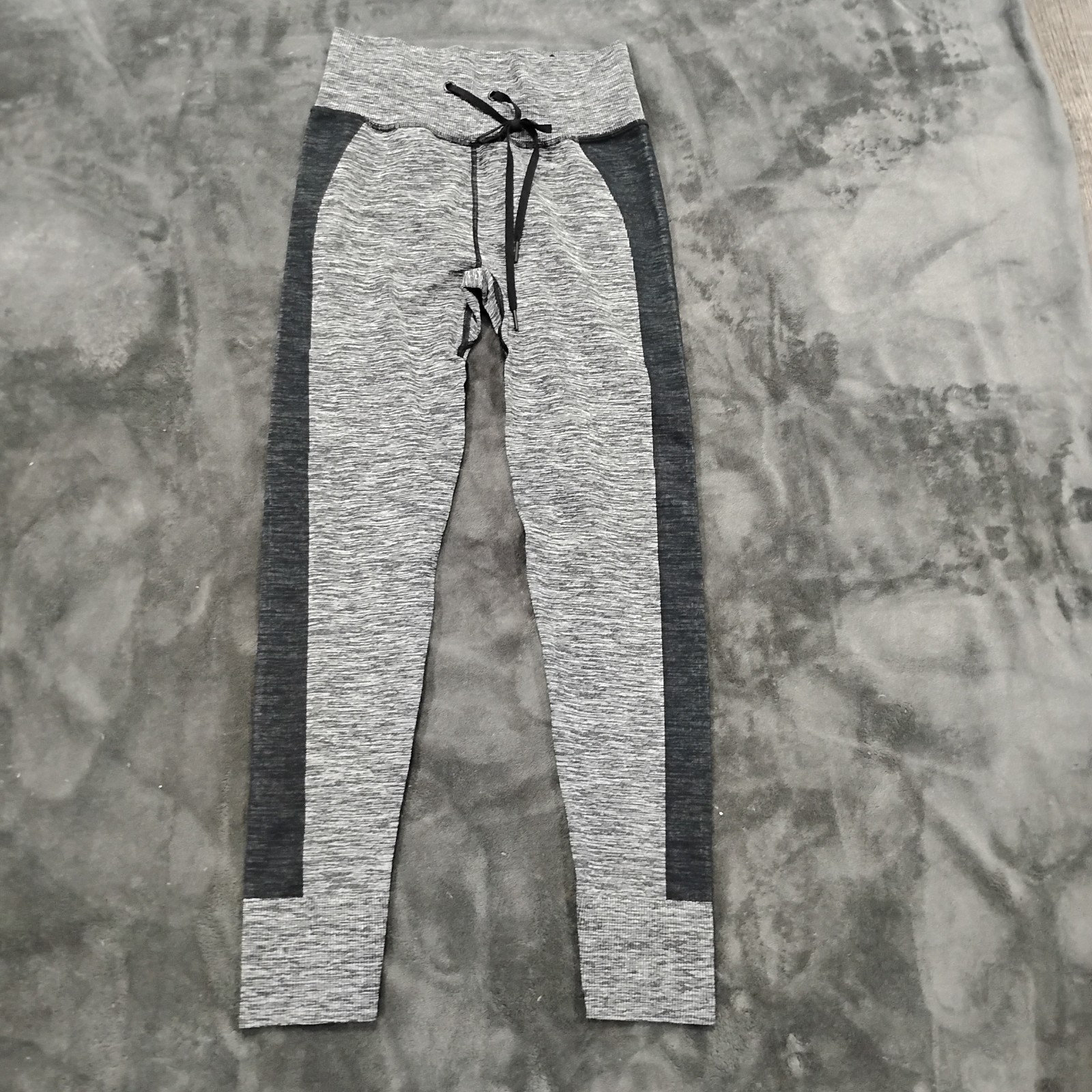 PINK ACTIVE Gray Black Colorblock Jogger Pants Drawstring Size S