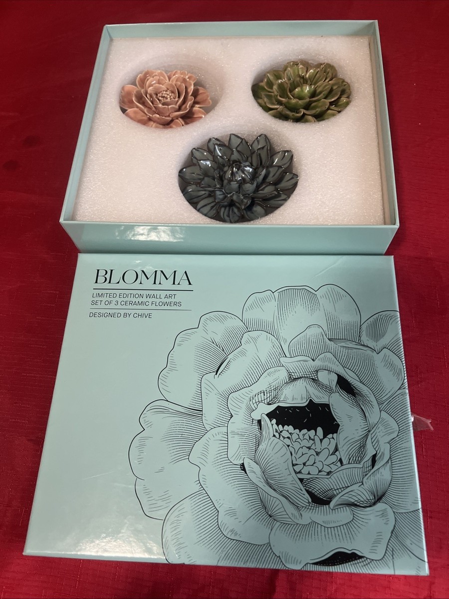 CHIVE “BLOMMA' Artificial Ceramic Plant - Handmade Wall Decorative