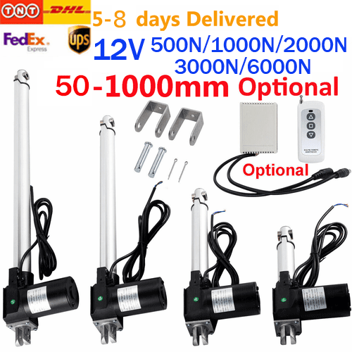500N 1000N 2000N 3000N Electric Linear Actuator Motor 12V 50mm-1000mm 4~42mm/s - Bild 1 von 42