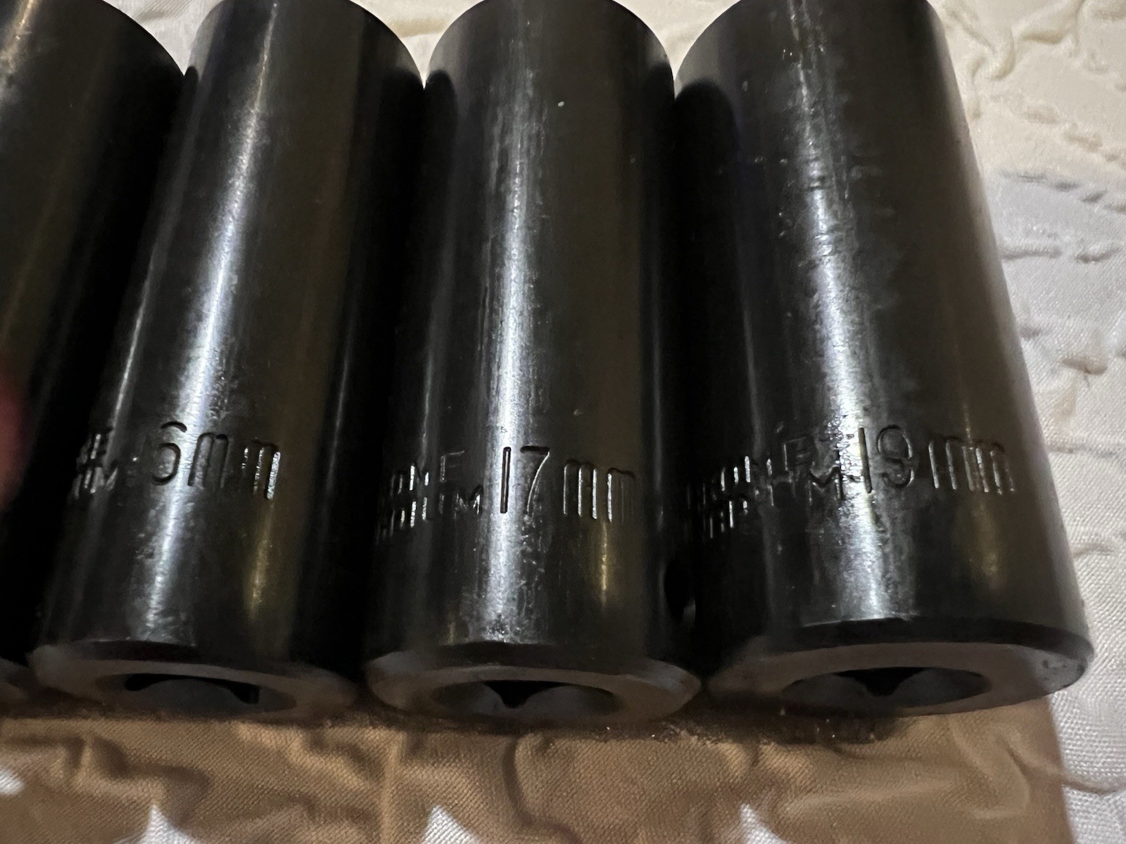 TL1027 Campbell Hausfeld 3/8 Drive Deep Well Metric Socket Set Old Stock Taiwan 