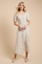 Dorothy Perkins Floral Midi Dress Womens Occasion Dresses
