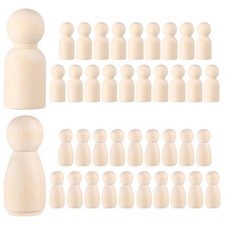  40 Pcs Poupées En Bois À Chevilles Peg Doll Personnages Personnes Pour Enfants