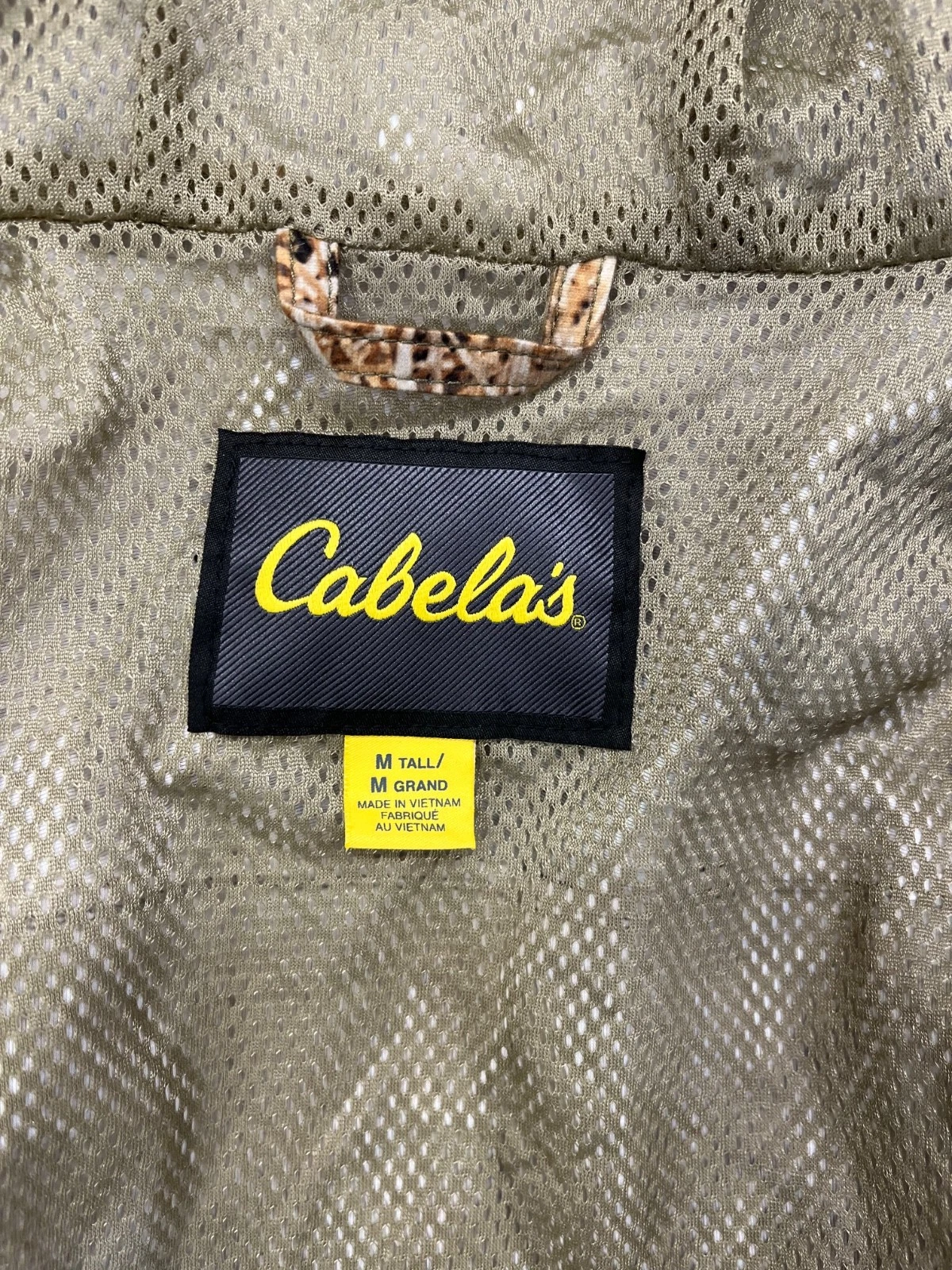 cabelas packable camo rain jacket, medium tall - product detail image 2