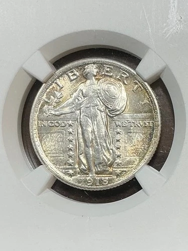 NGC AU58 1918 STANDING LIBERTY QUARTER GREAT LUSTER