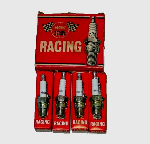 New old stock RACING NGK Spark Plugs B8F S Box of 4