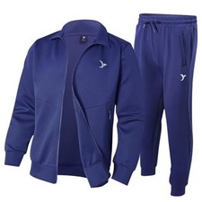 Men's Tracksuits Mens Sweatsuits 2 Piece Sets Long Sleeve Men X-Large Blue