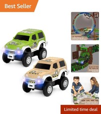 Dinosaur Race Track Accessory: 2 Battery-Powe...