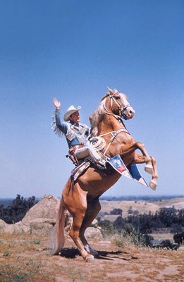 Roy Rogers rides his horse Trigger on May 12 1958 1958 Old Photo