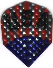 USA STARS AND BARS Dimplex Dart Flights: 3 pe...