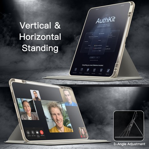 JETech Drehbare Hülle für iPad Air 13 Zoll M3/M2 (2025/2024) mit Stifthalter - Bild 7 von 24