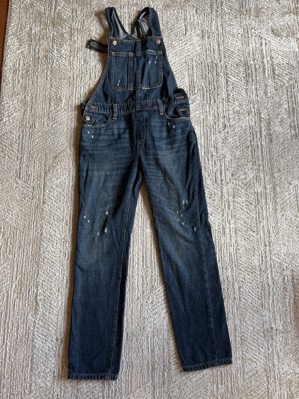 Denim Overalls Old navy Girls Distressed with Adjustable Straps XL 14-16 Teens