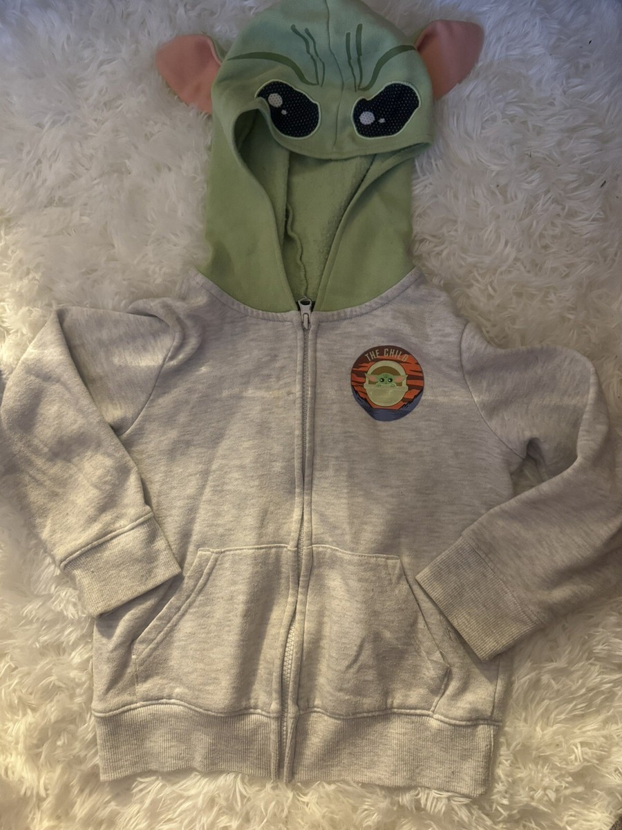 Jumping Beans Star Wars Baby Yoda hoodie Costume sweater jacket boys size
