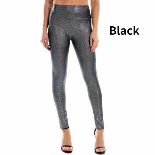 Women Faux Leather Shiny Leggings Pants High Waist Trousers Night Club Sexy - Picture 18 of 20