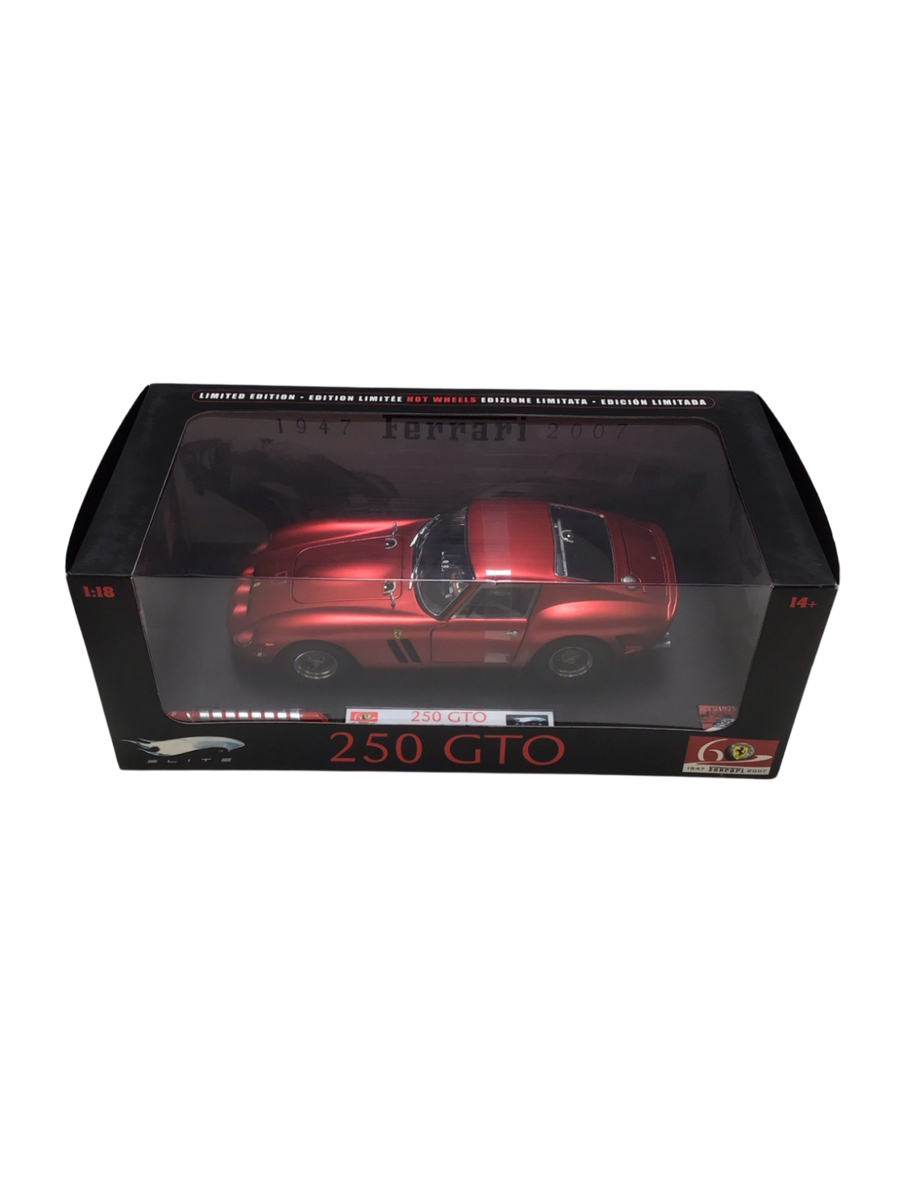 最終価格未開封美品】1/18 Hot Wheels FERRARI 250GTO 1/18 Hot Wheels Ferrari 250 GTO #24 Red w/ Box From Japan