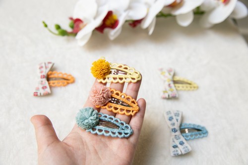 2 Pcs Set Girls Kids Baby Toddler Flowers Bow Hair Clips snapClip Hairpin AU - Bild 3 von 15