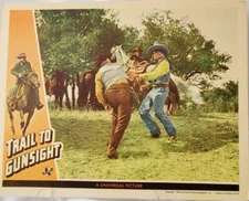Original Trail to Gunsight  Lobby Card Poster Eddie Dew Western Movie Cowboys