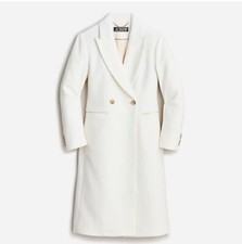 J.crew Mirabelle Topcoat Sz 12p In Ivory/white - Nwt