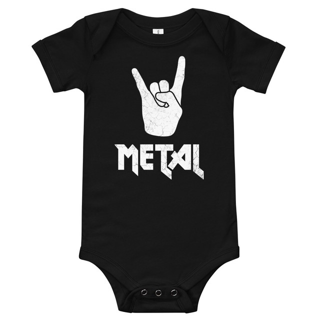 Heavy Metal Horns Mommy Baby Music Rock Clothes One Piece Bodysuit