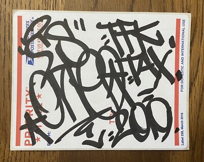 Csone signierter handgezeichneter USPS Aufkleber Urban Graffiti Art G