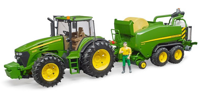 Bruder John Deere Traktor 7930 mit Presswickelkombination C441R Figur Auswahl!!!