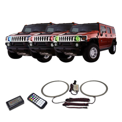 RGB Multi Color Angel Eye Headlight Halo kit for Hummer H3 06-10