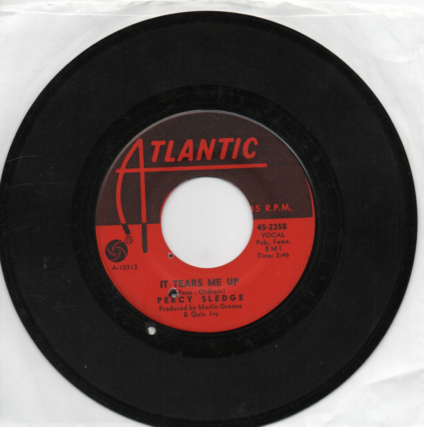 Percy Sledge - It Tears Me Up / Heart Of A Child (45-Tours Usagé) main image 0