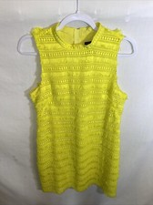J. Crew MIDI Dress Womens Size 8 Yellow Frilly Party Going Out Wedding