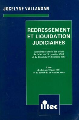 Justizische Sanierung und Liquidation - Jocelyne Vallansan - V1986439