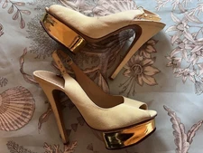 Charlotte Olympia Platform High Heels Open Toe Sz EUR 38.5