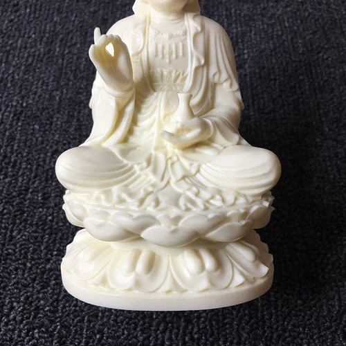 Chinese Buddha Resin Lotus Clean Bottle Guanyin Statue Statue Modern Sculpture - Picture 5 of 5