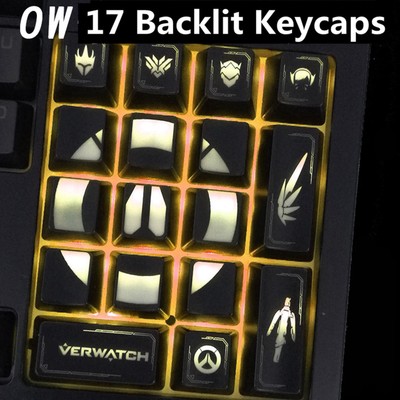 OW Overwatch Backlit Hero Keycap Spacebar Keycaps For MX Mechanical Keyboard