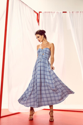 Robe Maxi MOSSMAN - Crossing Paths - Bleu - Taille US 8 / UK 12 / IT 44 - Neuf Avec étiquettes