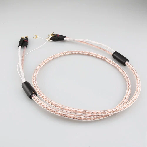 8TC 7N OCC Pure Copper Audio Phono RCA Cable with Ground Cord RCA to RCA Plugs - Picture 4 of 6
