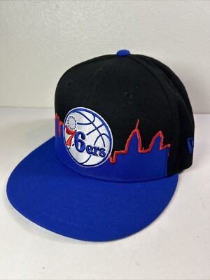 Philadelphia 76ers New Era NBA Tip Off 59fifty Hat Black  Fitted Size 7