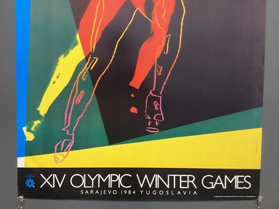 1984 Yugoslavia XIV Olympic Winter Games Vtg Original Poster