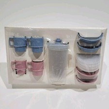 Vintage Tupperware Kids Mini Serve It Party Set Pink  Blue Pastels NEW Rare