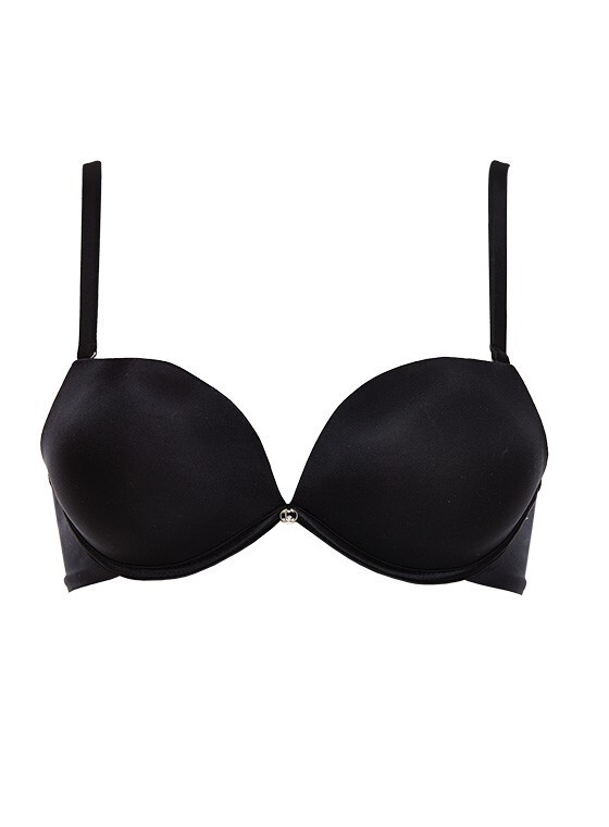Reggiseno Balconcino SUPER Push Up DOUBLE FORMEDOUBLE +2 Taglie Liscio 1 BIANCO